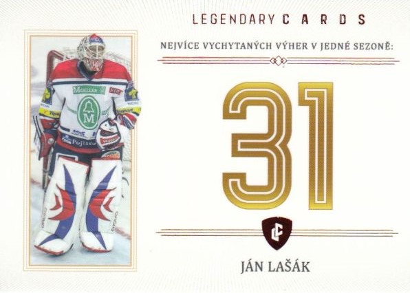 insert karta JÁN LAŠÁK 22-23 Records ELH Red /10